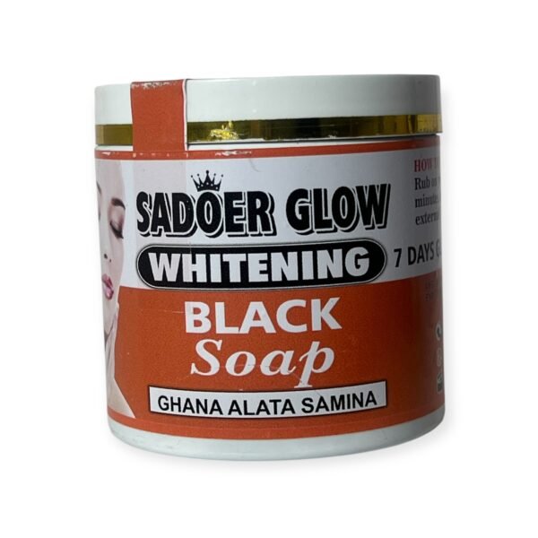 Sadoer Glow Whitening Black Soap – Ghana Alata Samina