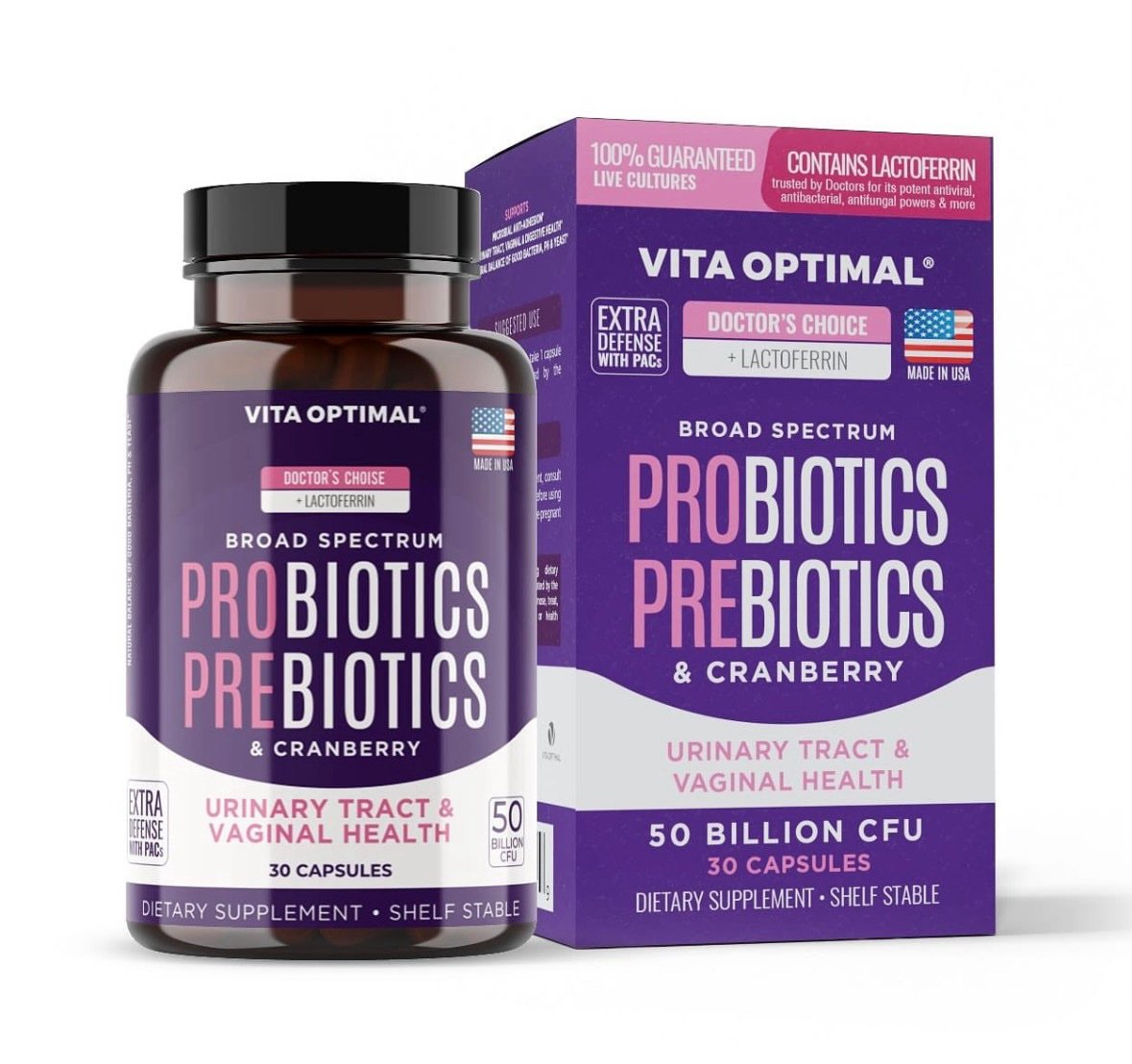 Vita Optimal Probiotics & Prebiotics Pills