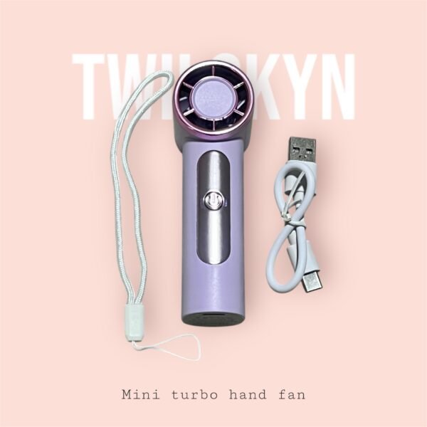 Mini turbo hand fan (purple)