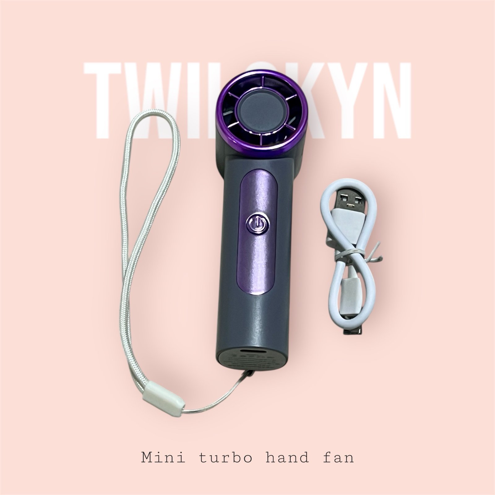 Mini turbo hand fan (black)